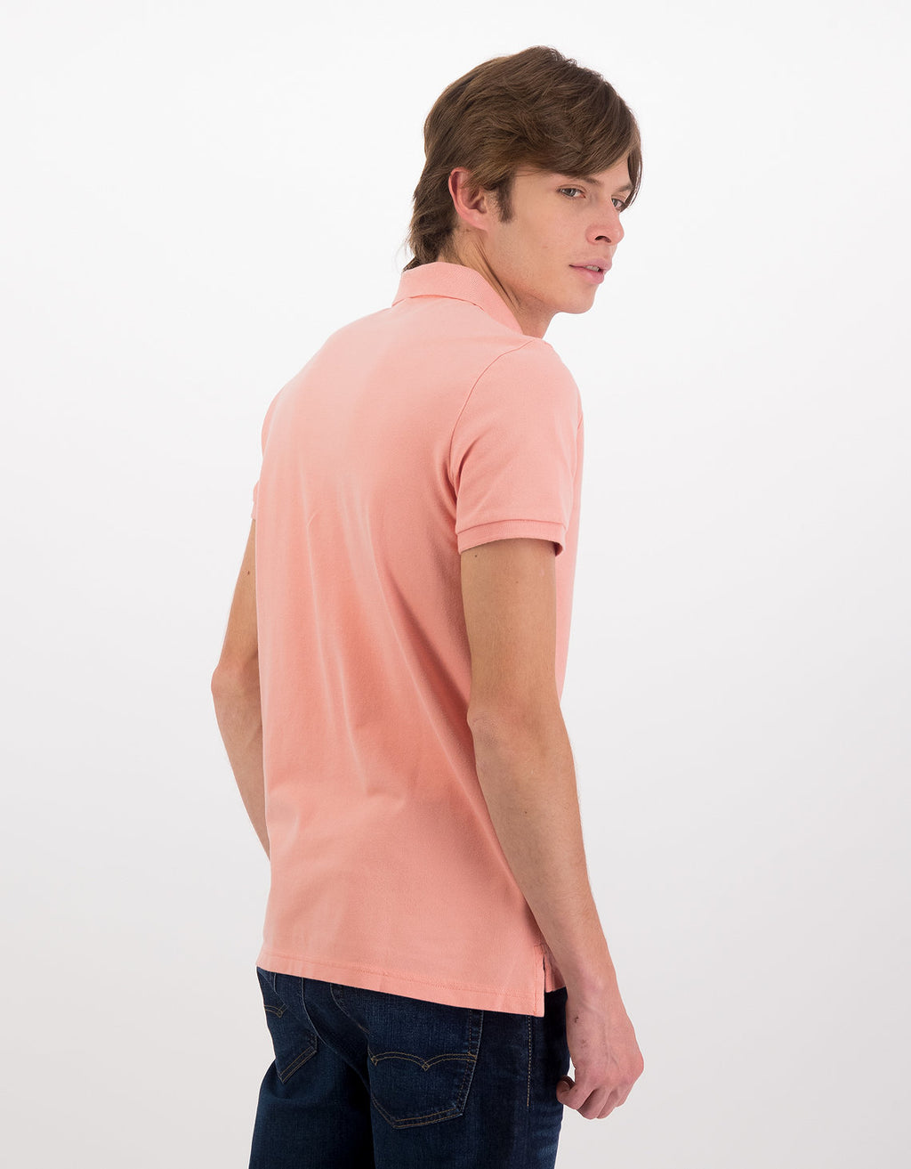 Camiseta Tipo Polo Slim Fit Ae - Rosa 1165_9146_612_ob