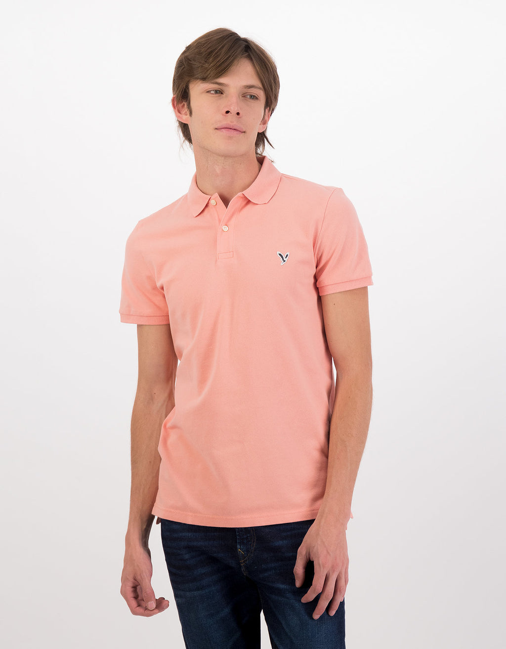 Camiseta Tipo Polo Slim Fit Ae - Rosa 1165_9146_612_of