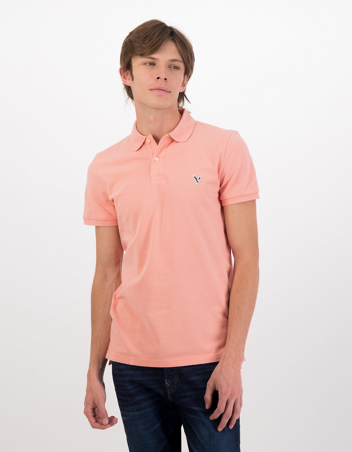Camiseta Tipo Polo Slim Fit Ae - Rosa 1165_9146_612_of