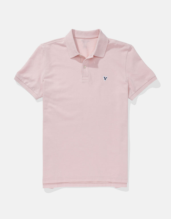 Camiseta Tipo Polo Slim Fit Ae - Rojo