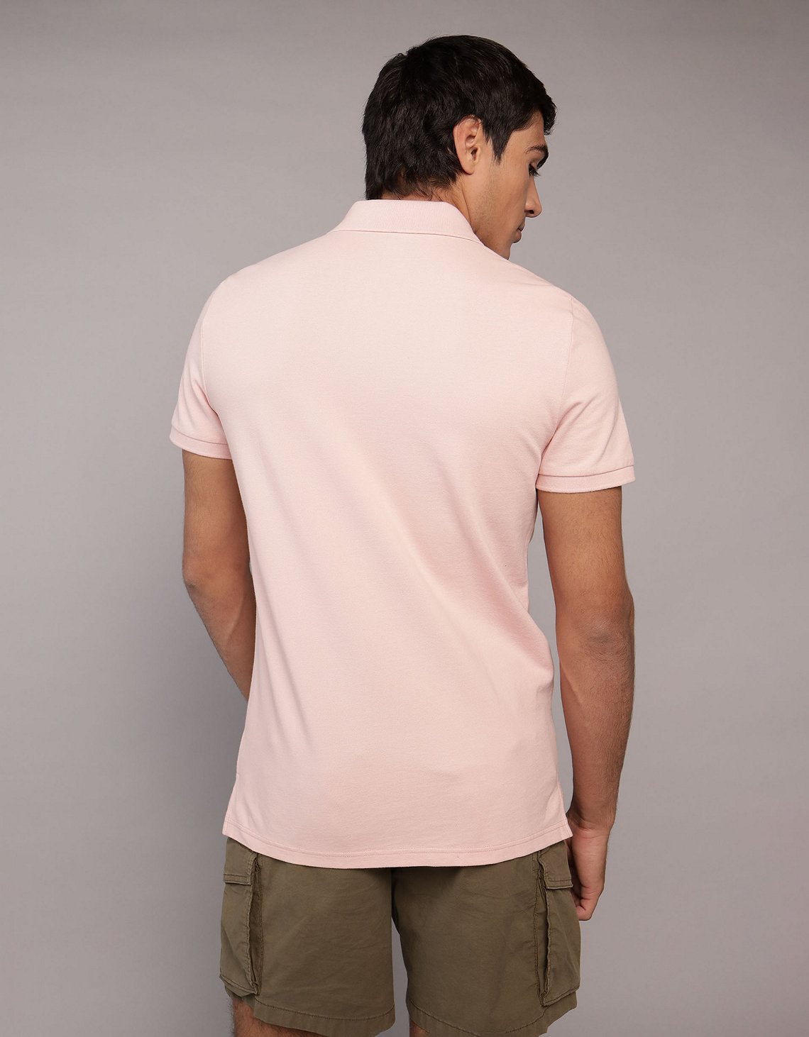 Camiseta Tipo Polo Slim Fit Ae - Rojo 1165_9146_638_ob