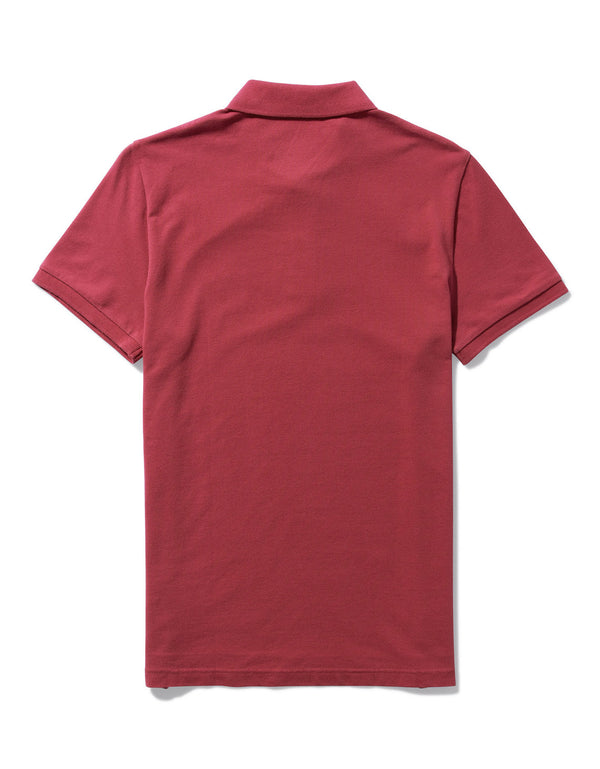 Camiseta Tipo Polo Slim Fit Ae - Rojo
