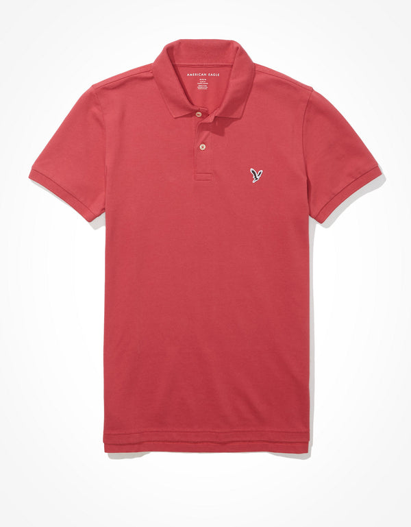 Camiseta Tipo Polo Slim Fit Ae - Morado