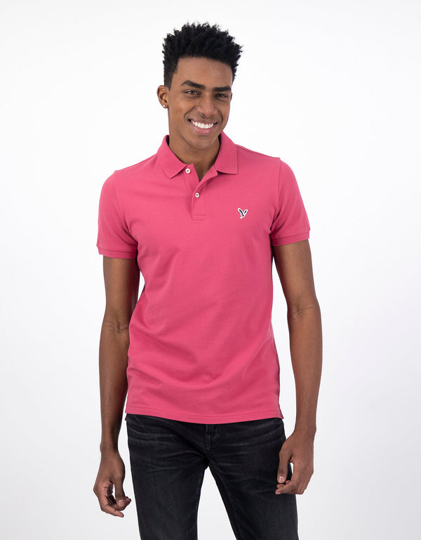 Camiseta Tipo Polo Slim Fit Ae - Morado