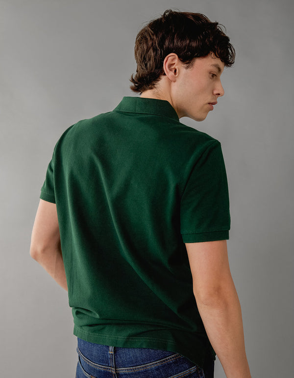 Camiseta Tipo Polo Slim Fit Ae - Rosa