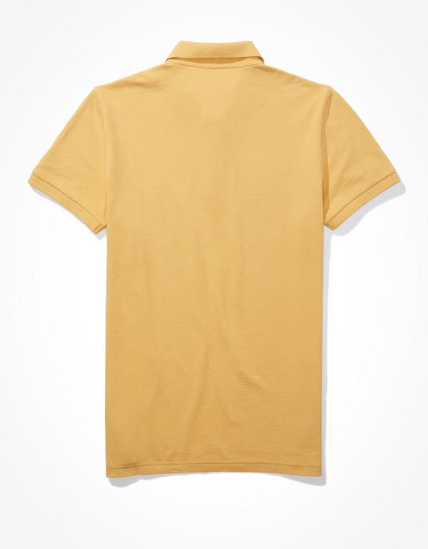 Camiseta Tipo Polo Slim Fit Ae - Amarillo