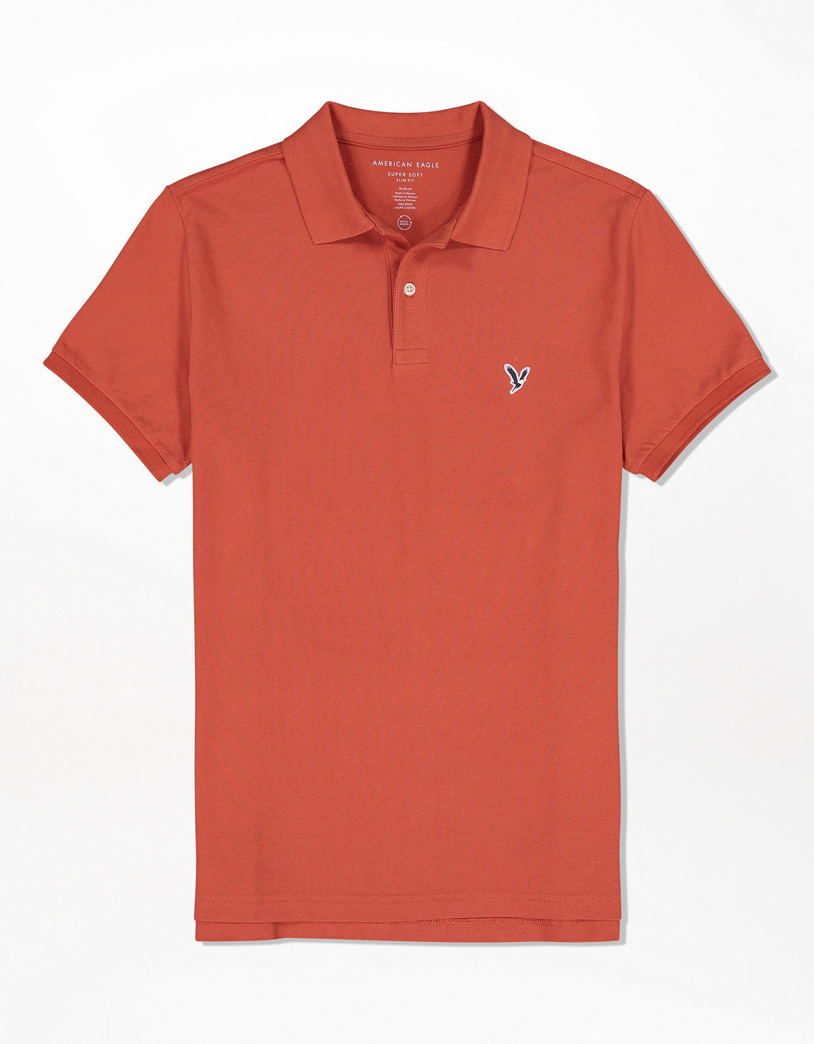 Camiseta Tipo Polo Slim Fit Ae - Naranja 1165_9146_800_f