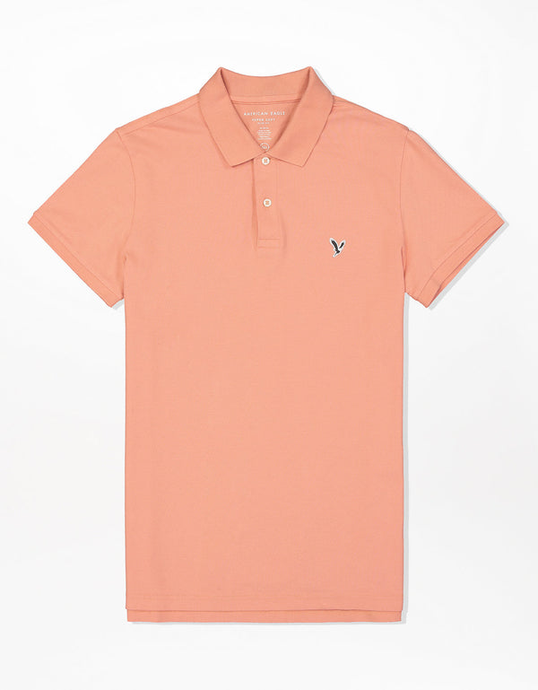 Camiseta Tipo Polo Slim Fit Ae - Naranja