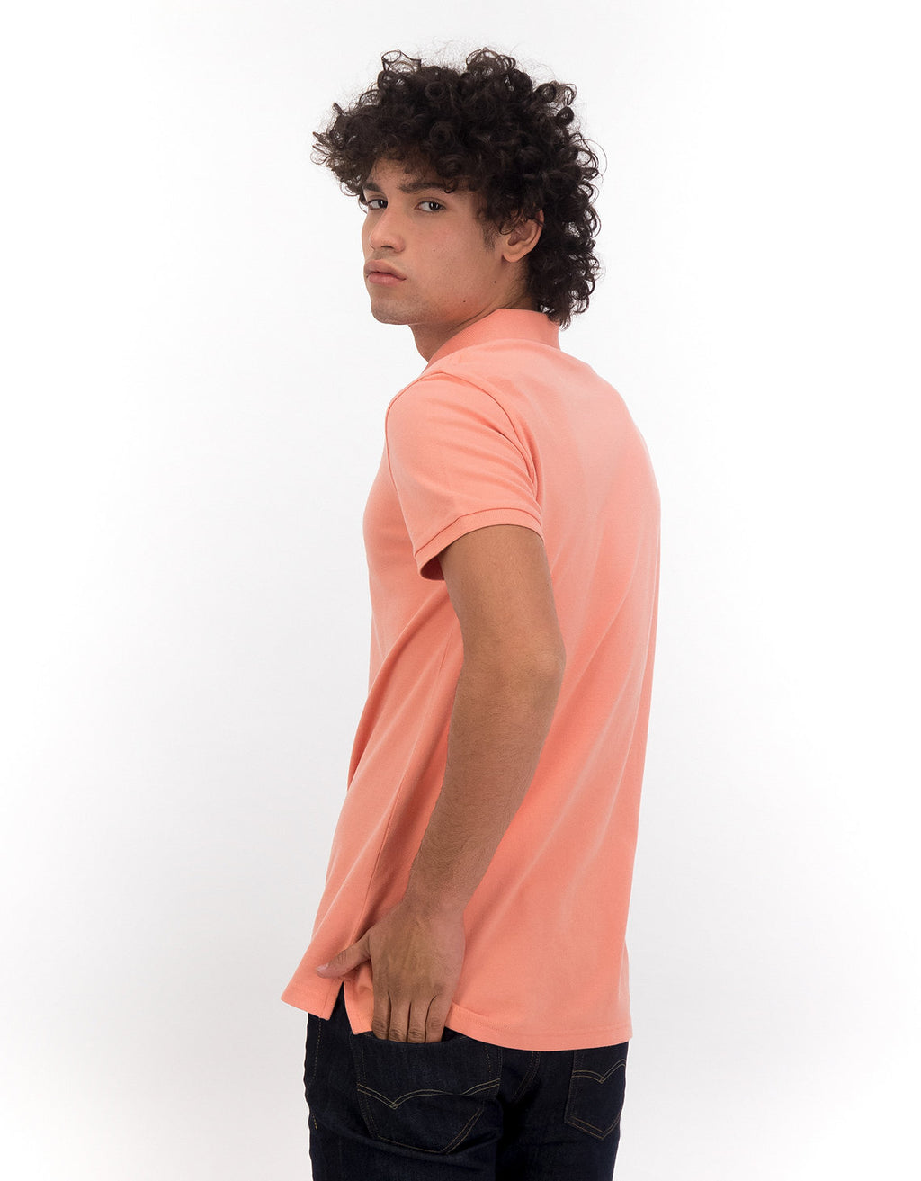 Camiseta Tipo Polo Slim Fit Ae - Naranja 1165_9146_823_ob