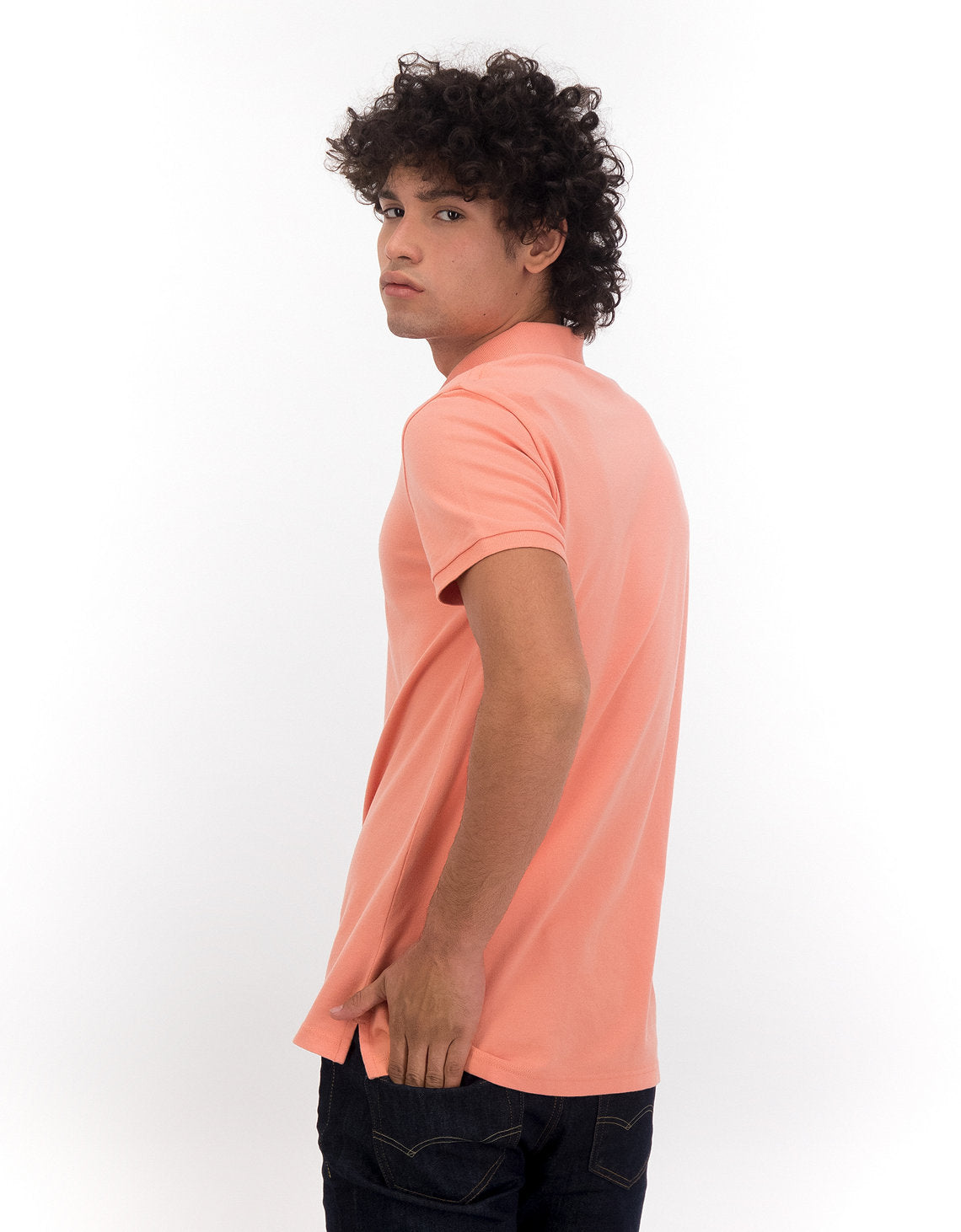 Camiseta Tipo Polo Slim Fit Ae - Naranja 1165_9146_823_ob