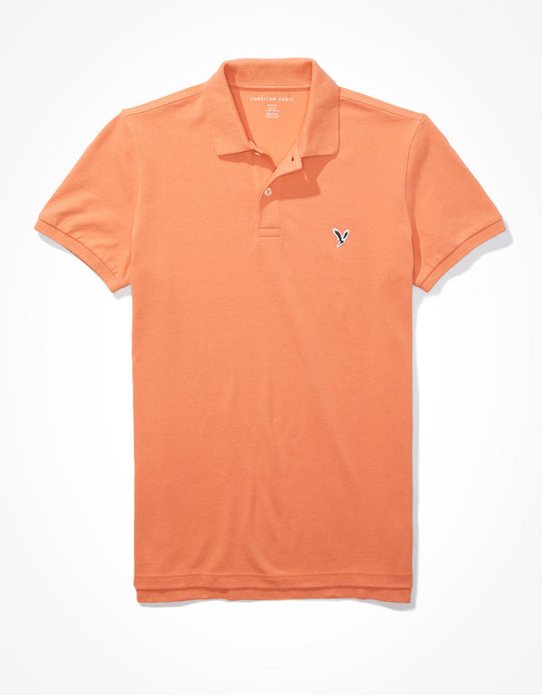 Camiseta Tipo Polo Slim Fit Ae - Rosa