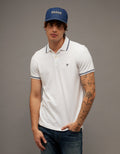 Camiseta Polo de Pique Slim Fit Ae - Blanco 1165_9150_100_of
