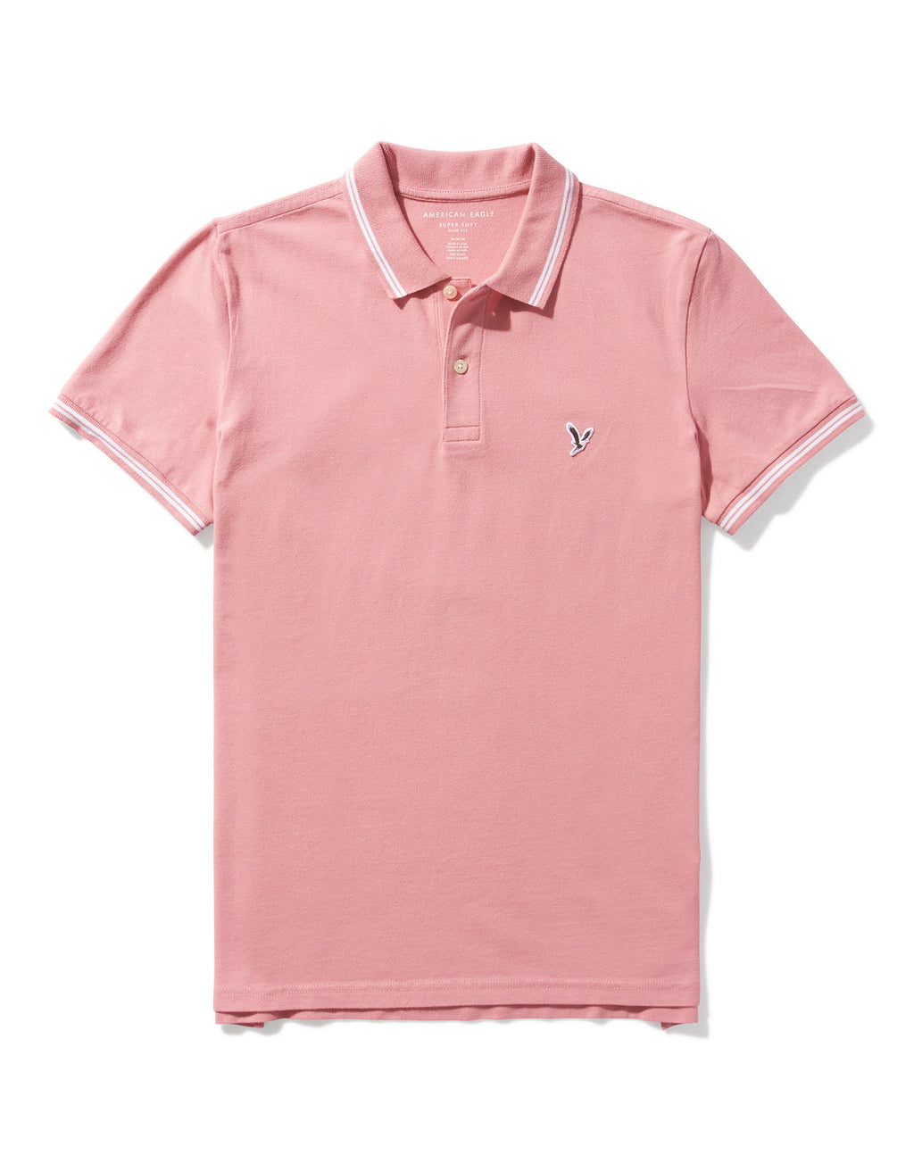 Camiseta Polo de Pique Slim Fit Ae - Rosa 1165_9150_133_f