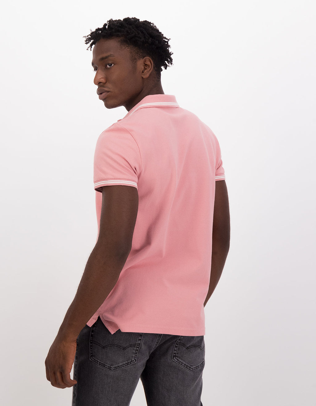 Camiseta Polo de Pique Slim Fit Ae - Rosa 1165_9150_133_ob