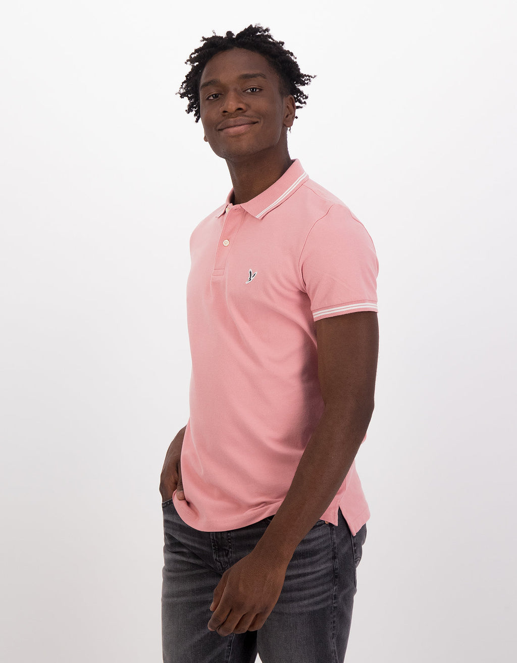 Camiseta Polo de Pique Slim Fit Ae - Rosa 1165_9150_133_of
