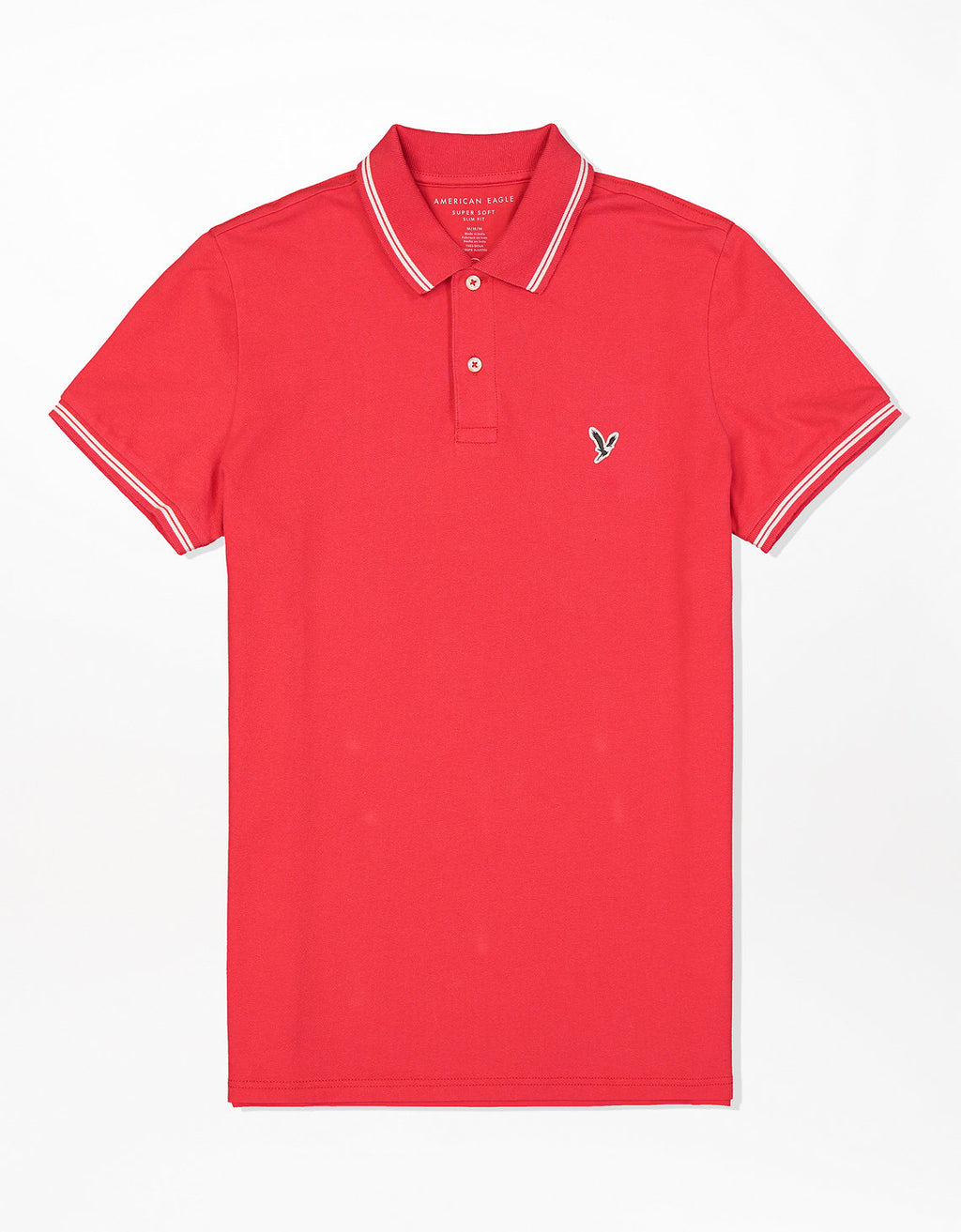 Camiseta Polo de Pique Slim Fit Ae - Rojo 1165_9150_193_f
