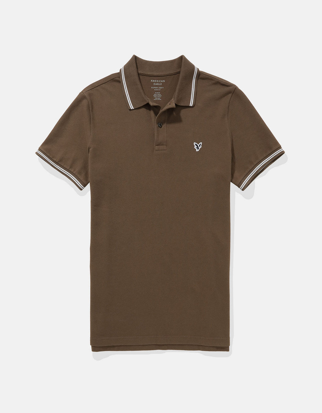 Camiseta Polo de Pique Slim Fit Ae - Café 1165_9150_200_f