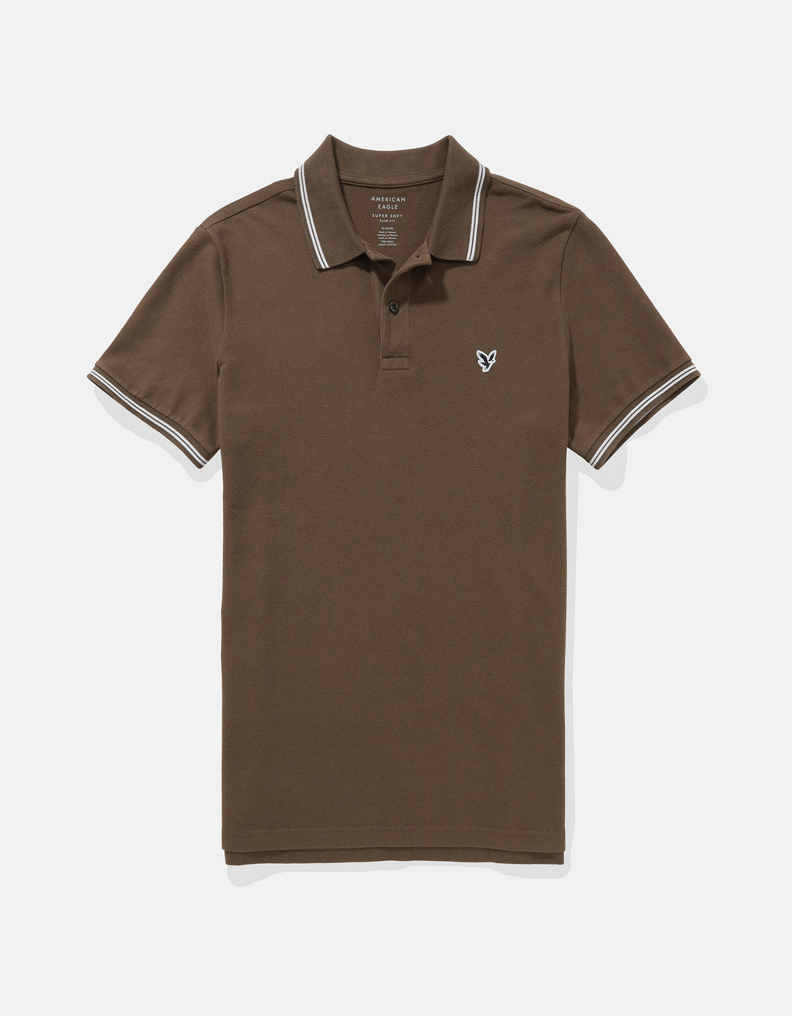 Camiseta Polo de Pique Slim Fit Ae - Café 1165_9150_200_f
