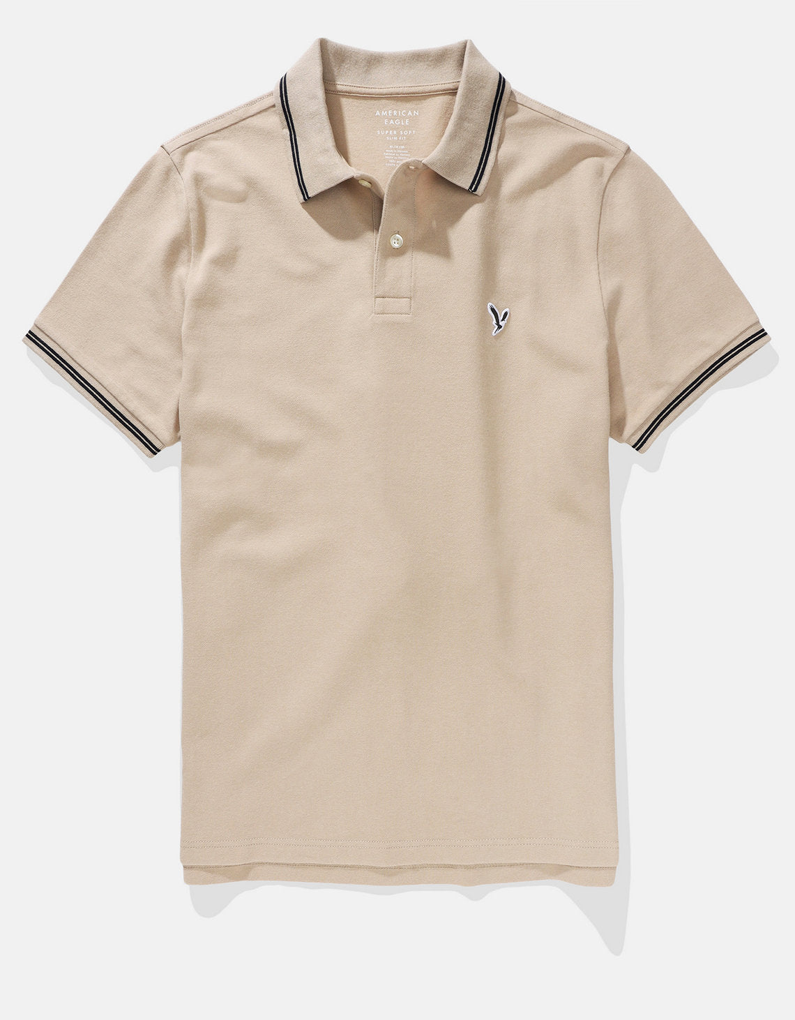 Camiseta Polo de Pique Slim Fit Ae - Caqui 1165_9150_212_f