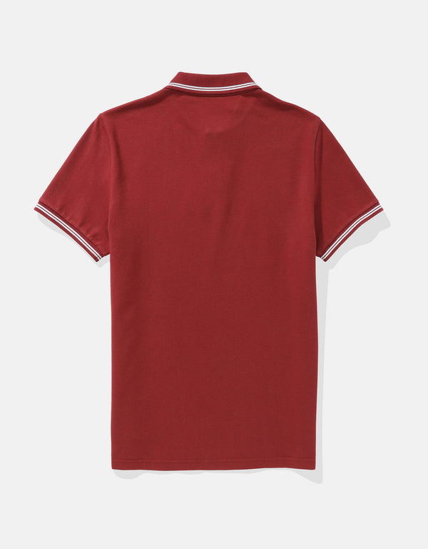 Camiseta Polo de Pique Slim Fit Ae - Café