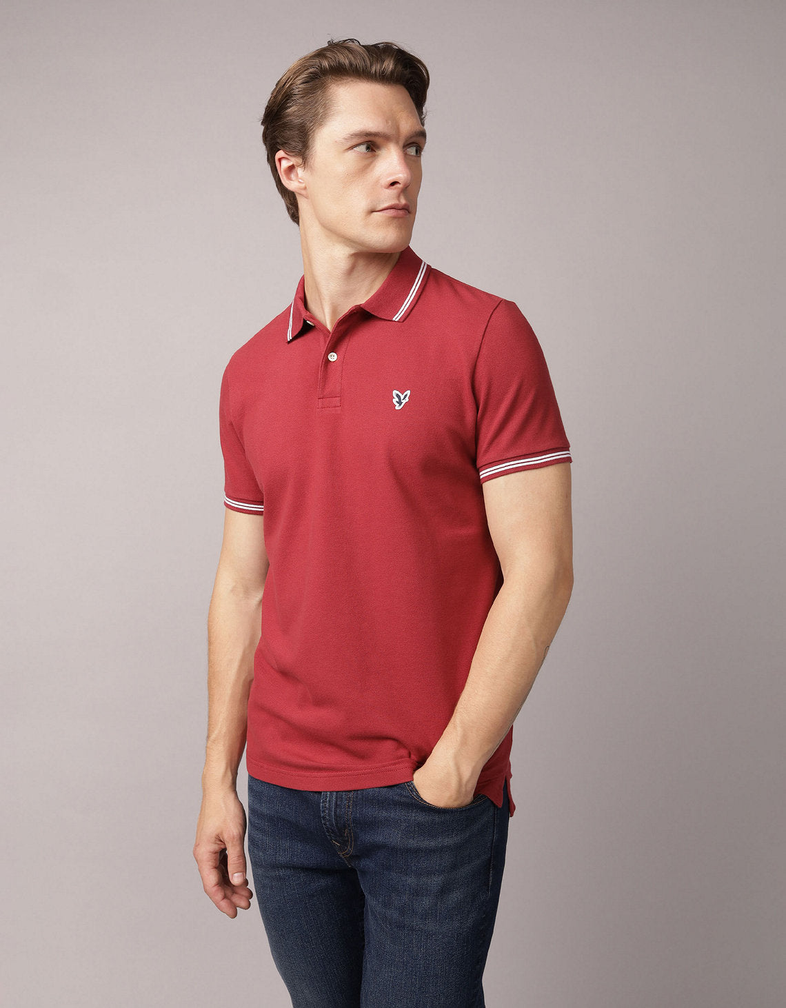 Camiseta Polo de Pique Slim Fit Ae - Café 1165_9150_244_of