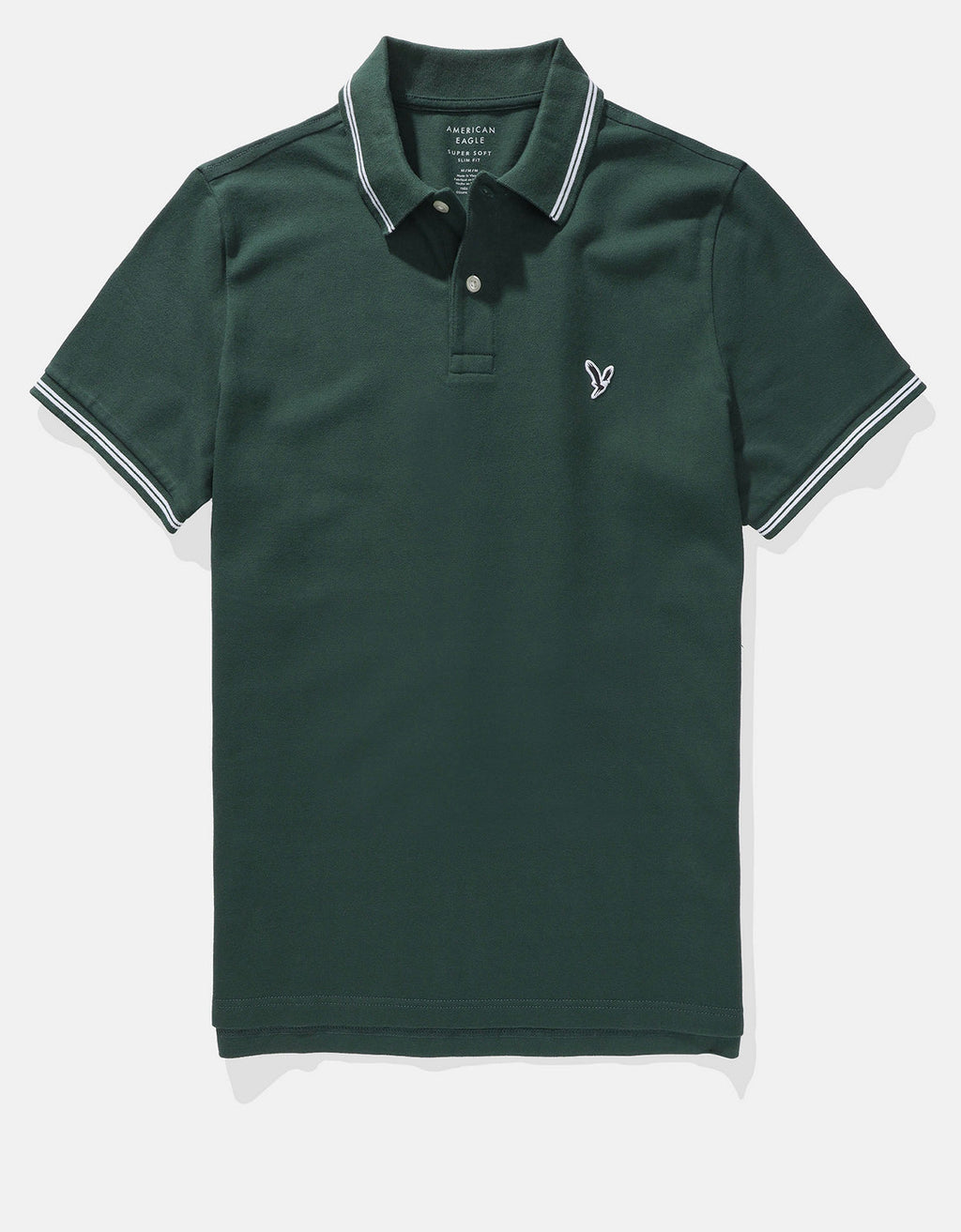 Camiseta Polo de Pique Slim Fit Ae - Verde 1165_9150_283_f