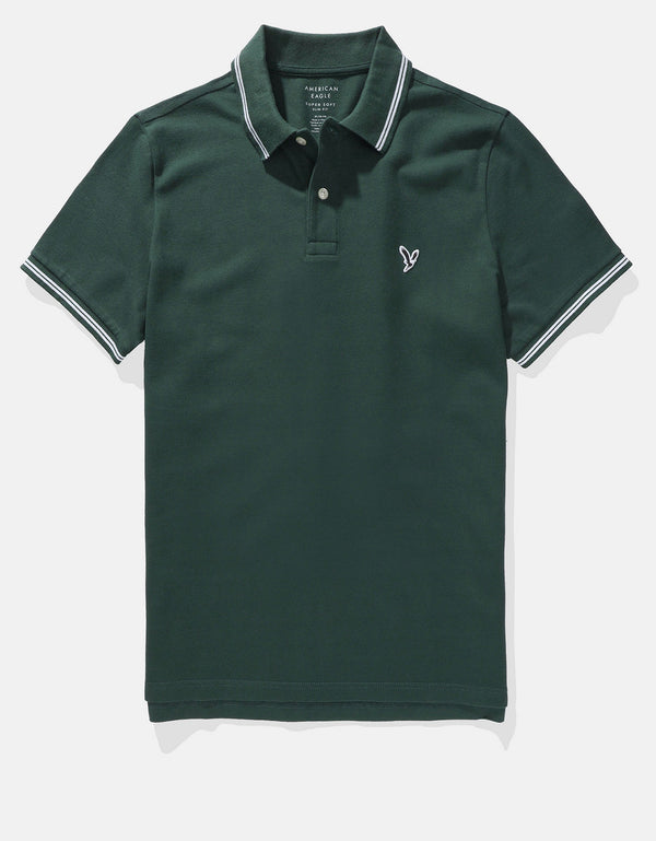 Camiseta Polo de Pique Slim Fit Ae - Verde