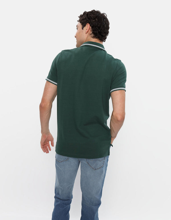 Camiseta Polo de Pique Slim Fit Ae - Verde