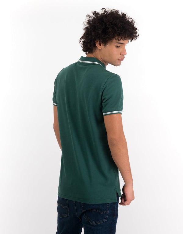 Camiseta Polo de Pique Slim Fit Ae - Verde