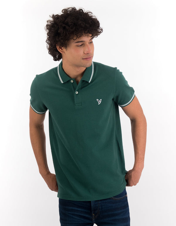 Camiseta Polo de Pique Slim Fit Ae - Verde