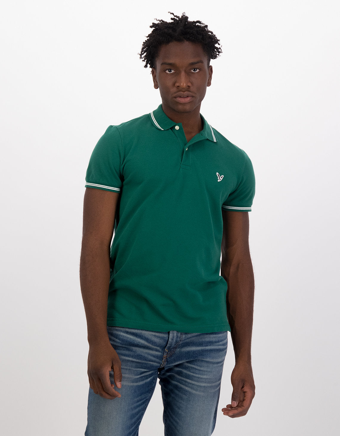 Camiseta Polo de Pique Slim Fit Ae - Verde 1165_9150_308_of