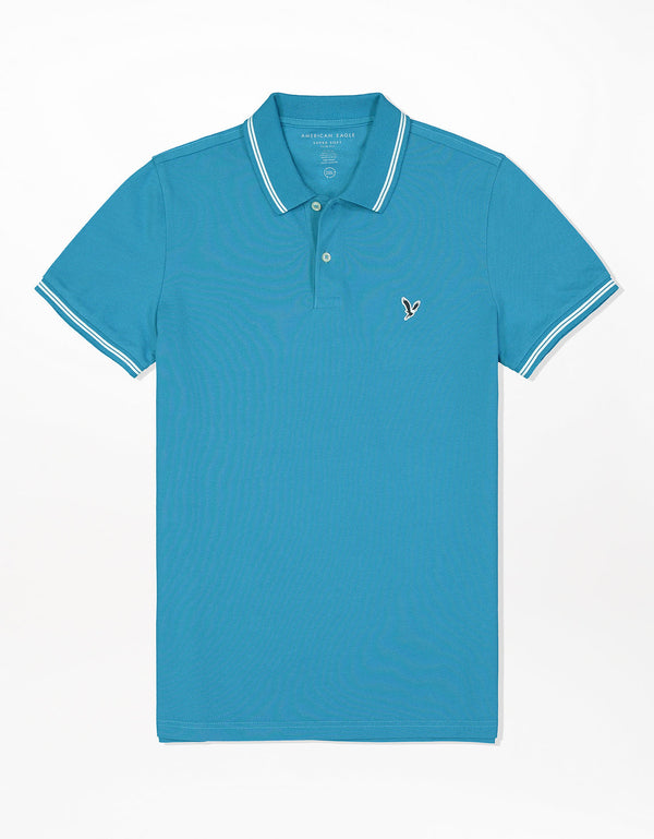 Camiseta Polo de Pique Slim Fit Ae - Verde