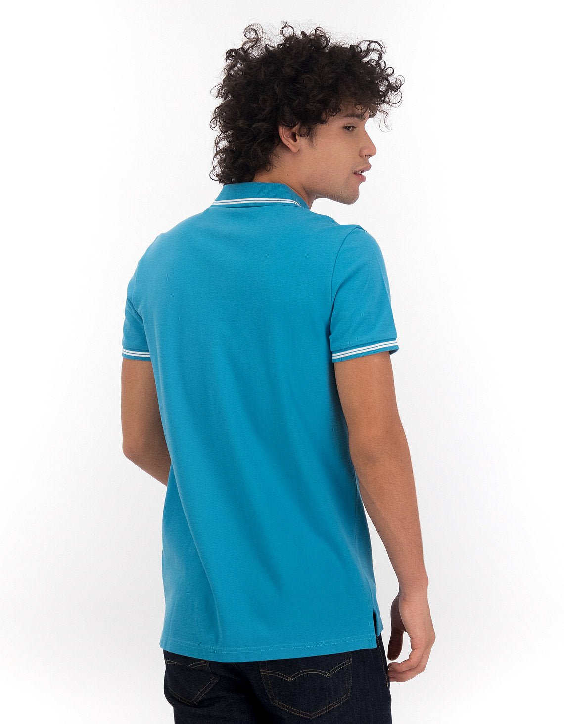 Camiseta Polo de Pique Slim Fit Ae - Verde 1165_9150_328_ob