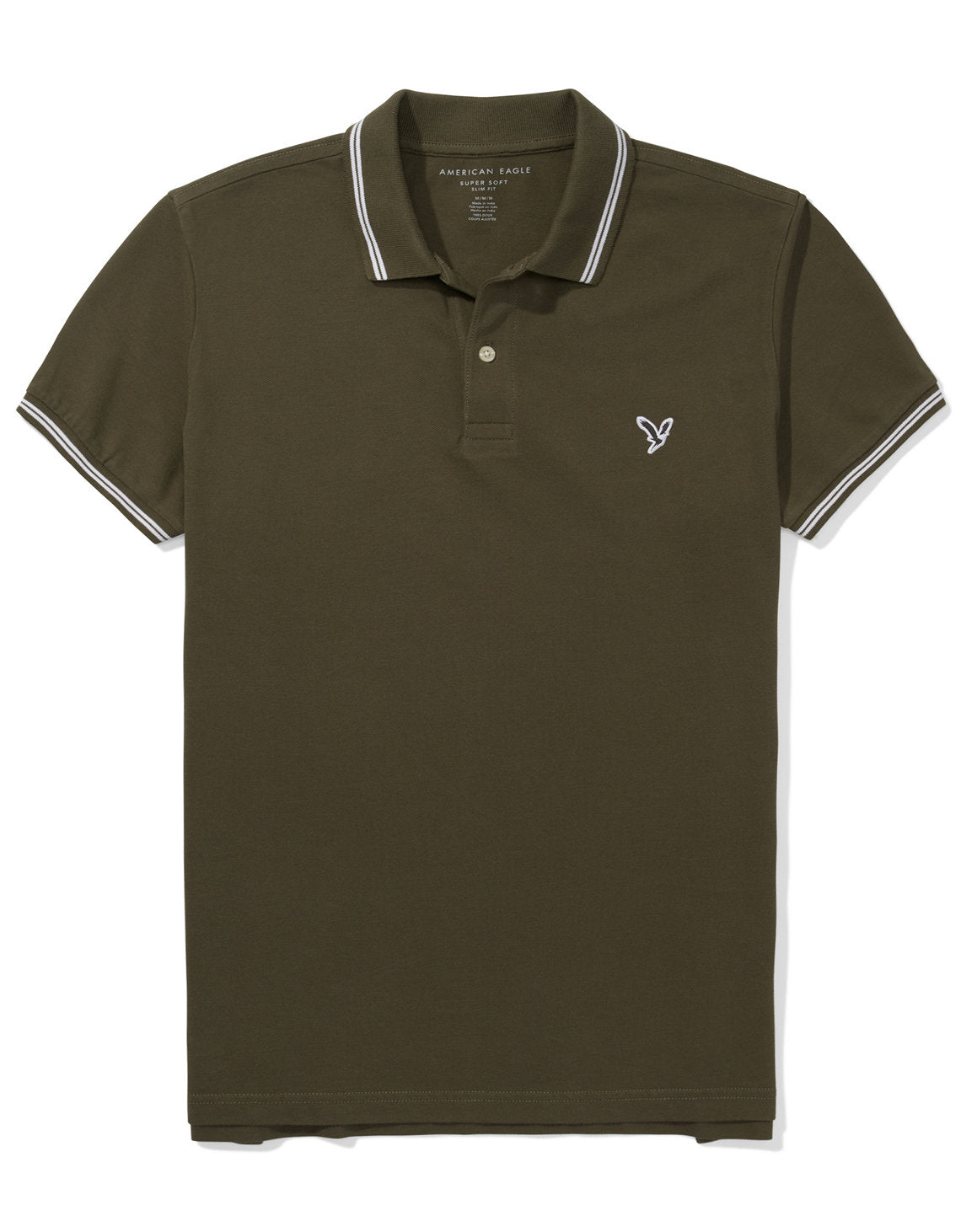 Camiseta Polo de Pique Slim Fit Ae - Verde 1165_9150_342_f