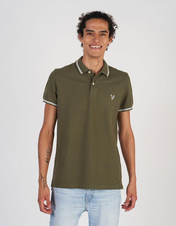 Camiseta Polo de Pique Slim Fit Ae - Verde
