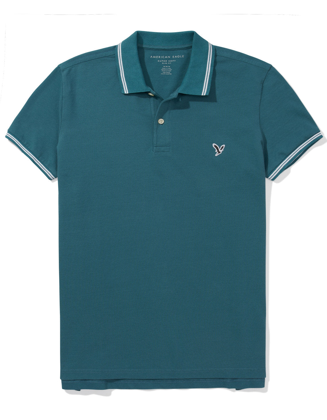 Camiseta Polo de Pique Slim Fit Ae - Verde 1165_9150_395_f