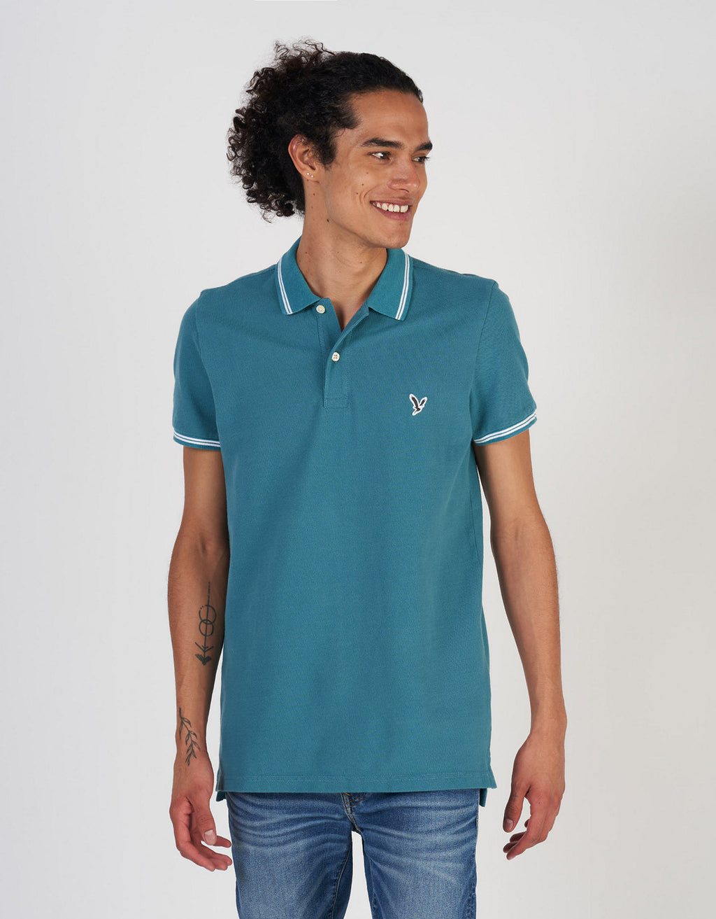 Camiseta Polo de Pique Slim Fit Ae - Verde 1165_9150_395_of