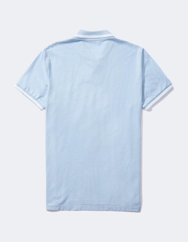 Camiseta Polo de Pique Slim Fit Ae - Azul