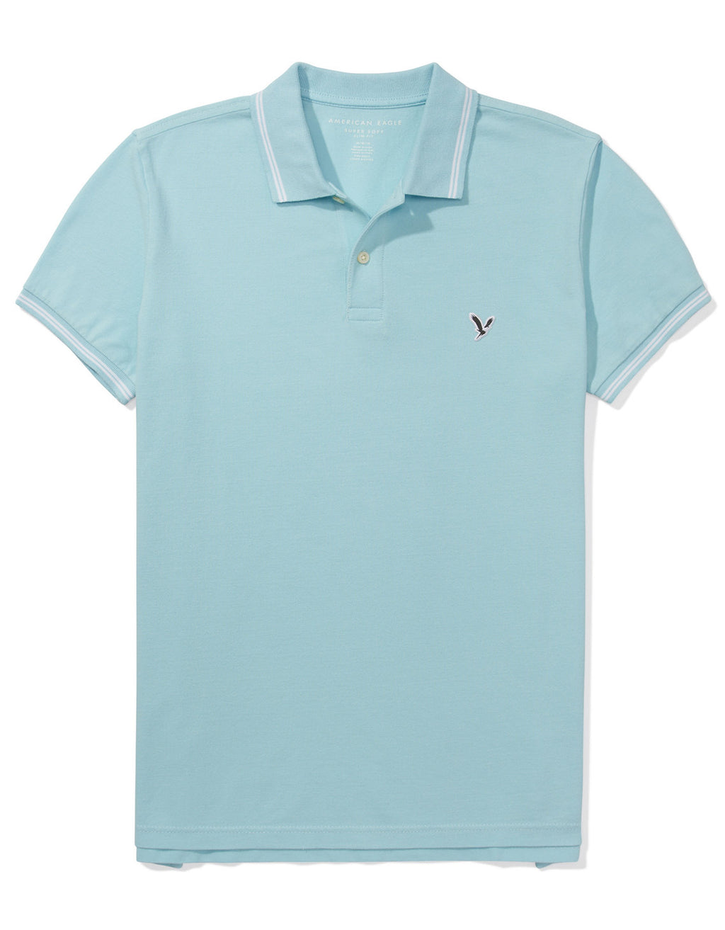 Camiseta Polo de Pique Slim Fit Ae - Azul 1165_9150_401_f