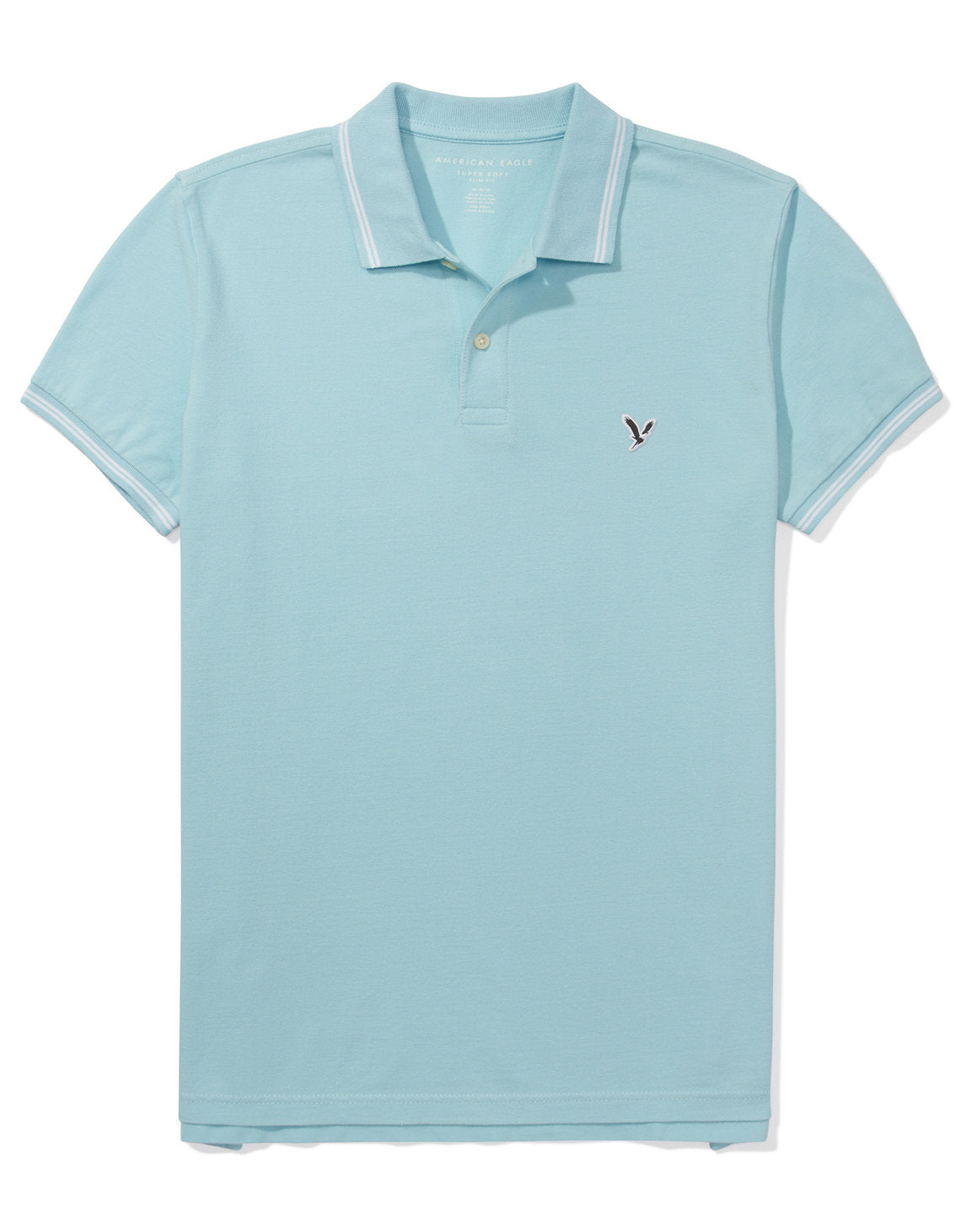 Camiseta Polo de Pique Slim Fit Ae - Azul 1165_9150_401_f