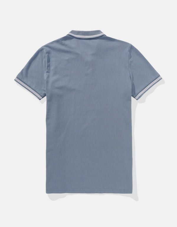 Camiseta Polo de Pique Slim Fit Ae - Azul