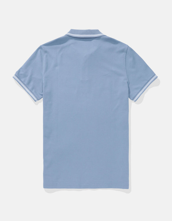 Camiseta Polo de Pique Slim Fit Ae - Azul