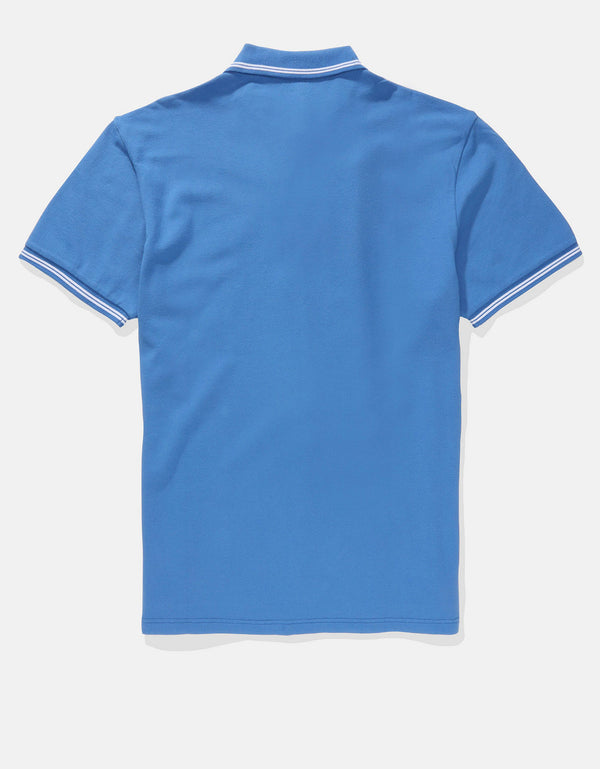 Camiseta Polo de Pique Slim Fit Ae - Azul
