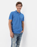 Camiseta Polo de Pique Slim Fit Ae - Azul 1165_9150_488_of