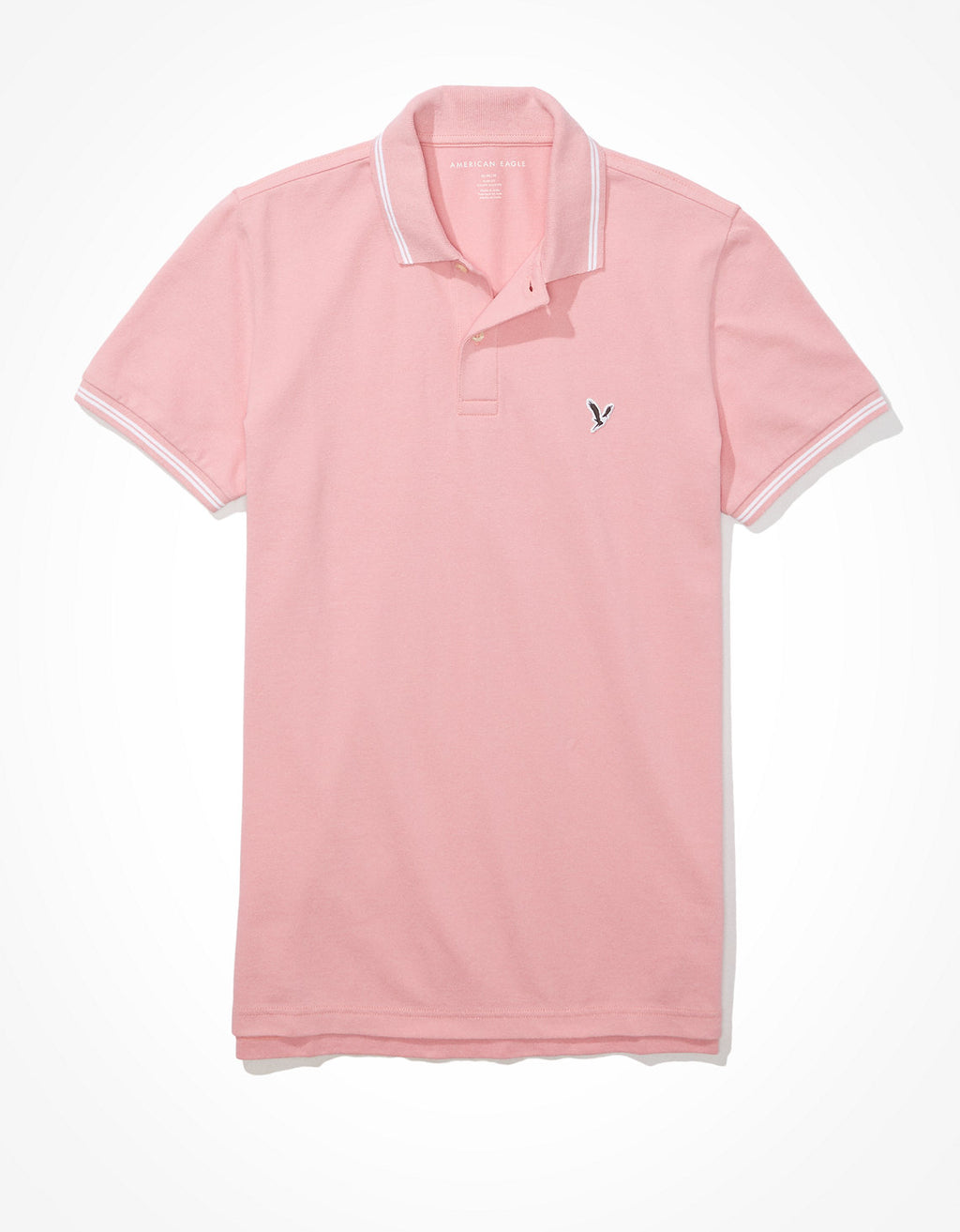 Camiseta Polo de Pique Slim Fit Ae - Rosa 1165_9150_603_f
