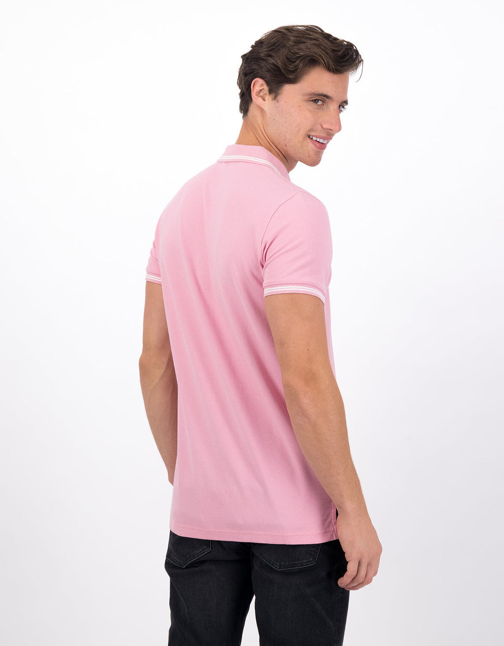 Camiseta Polo de Pique Slim Fit Ae - Rosa 1165_9150_603_ob
