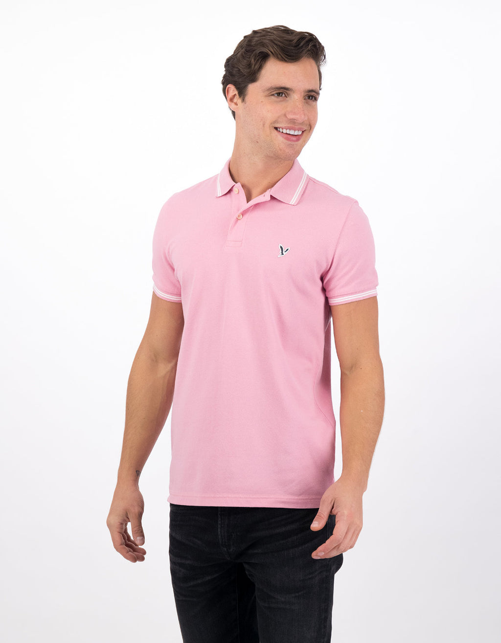 Camiseta Polo de Pique Slim Fit Ae - Rosa 1165_9150_603_of