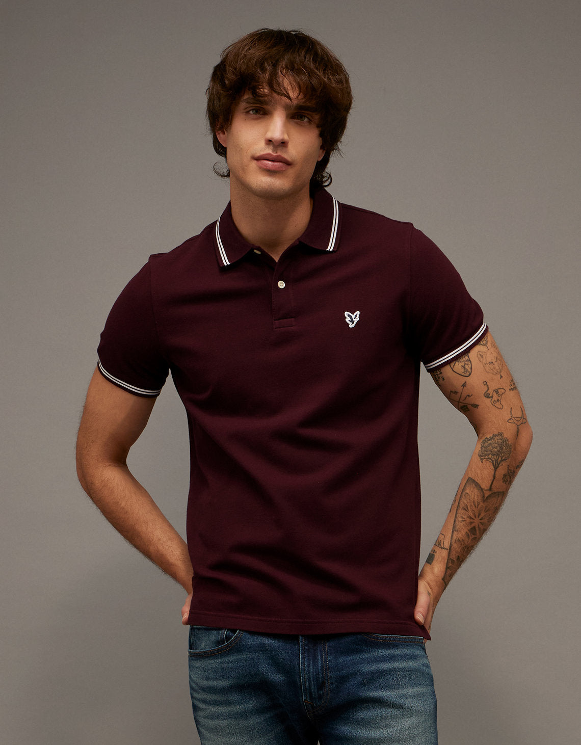 Camiseta Polo de Pique Slim Fit Ae - Generico 1165_9150_613_of