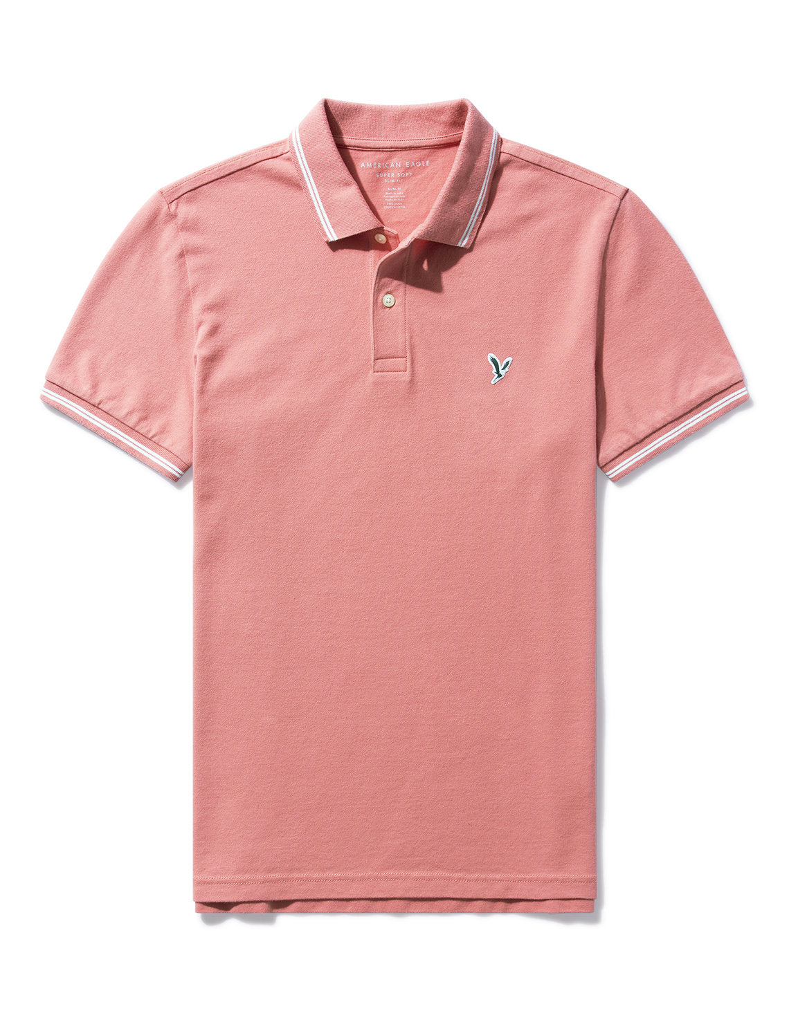 Camiseta Polo de Pique Slim Fit Ae - Rosa 1165_9150_615_f