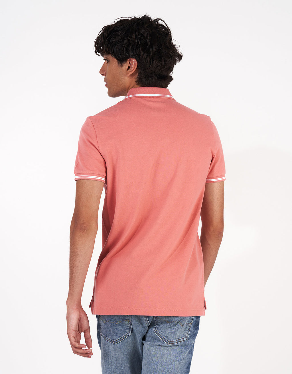 Camiseta Polo de Pique Slim Fit Ae - Rosa 1165_9150_639_ob